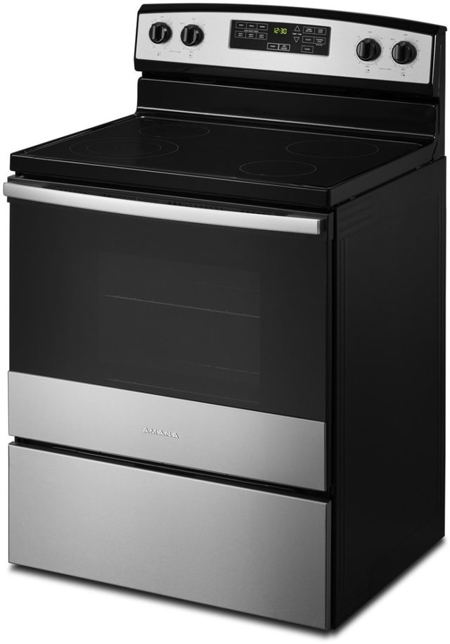 Amana® 30" Stainless Steel Freestanding Electric Range-3