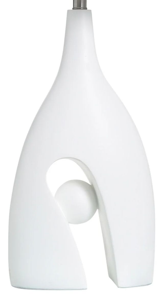Stylecraft Norman Wyatt Matte White 34" Table Lamp-1