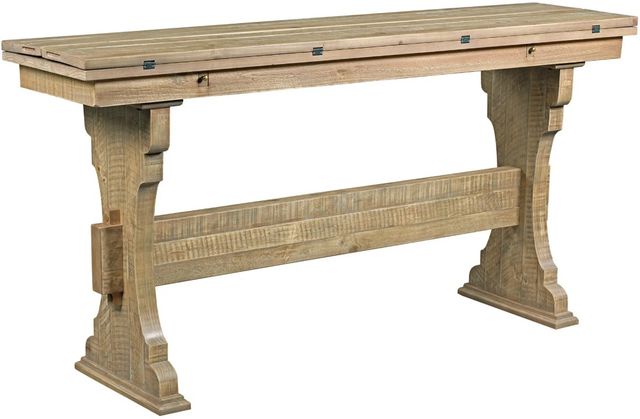 Hammary® Hidden Treasures Brown Trestle Flip Top Table-2