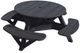 C R Plastics Black Picnic Table-0