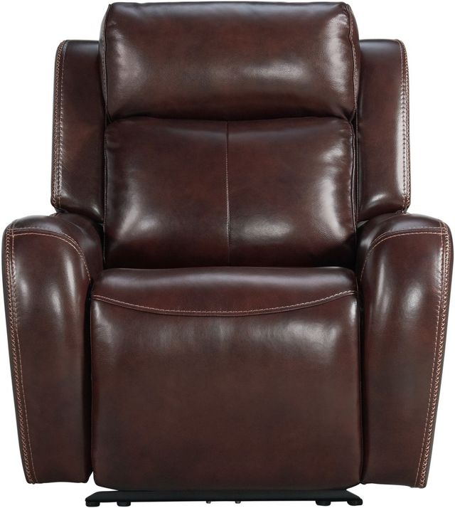 Intercon Wainwright Reddish Brown Dual-Power Recliner-0