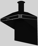 Vent-A-Hood® A Series 48" Black Retro Style Wall Mounted Range Hood-1