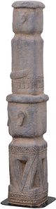 A & B Home Aged Gray 27" Stacked Tribe Decor-3