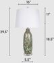 Classy Living 2-Piece Verdant Glow Green Art Glass Table Lamp Set-1