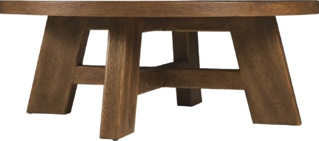 Hooker® Furniture Driftwood Worn Saddle Round Cocktail Table-0