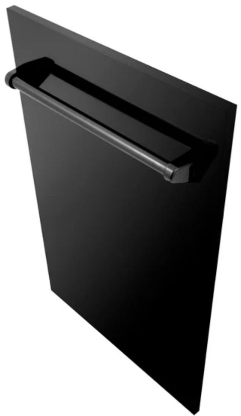 ZLINE Tallac Series 18" Black Stainless Steel Dishwasher Panel-1
