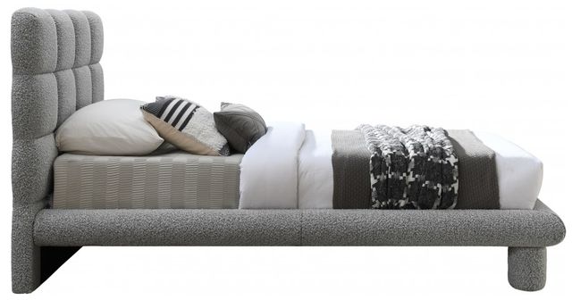 Meridian Furniture Deco Grey Twin Boucle Panel Bed-2