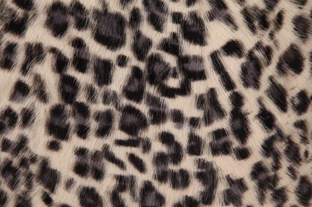 Moe's Home Collection Spotted Goat Blue Leopard Fur Pillow-2