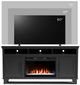 Legends Home Real Cozy Sonoma Seal Skin Black 64" Fireplace Console-4