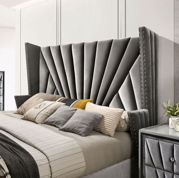 Furniture of America® Carissa Gray Queen Bed-1