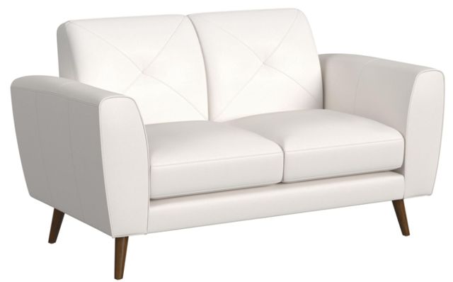 Elements International Sonata Ling Dian White Loveseat-0