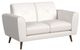 Elements International Sonata Ling Dian White Loveseat-0