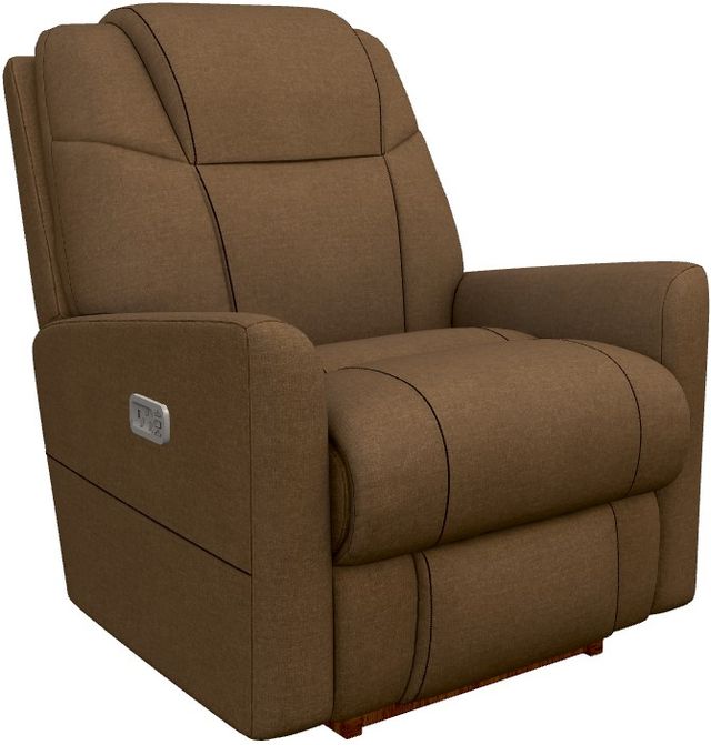 La-Z-Boy® Sparrow Nutmeg Power Rocking Recliner with Headrest-0