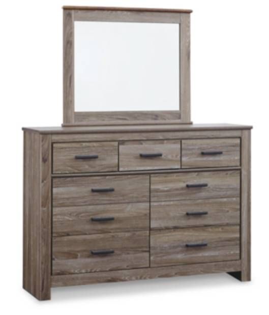 Signature Design by Ashley® Zelen 4-Piece Warm Gray King or California King Panel Headboard Bedroom Set-2