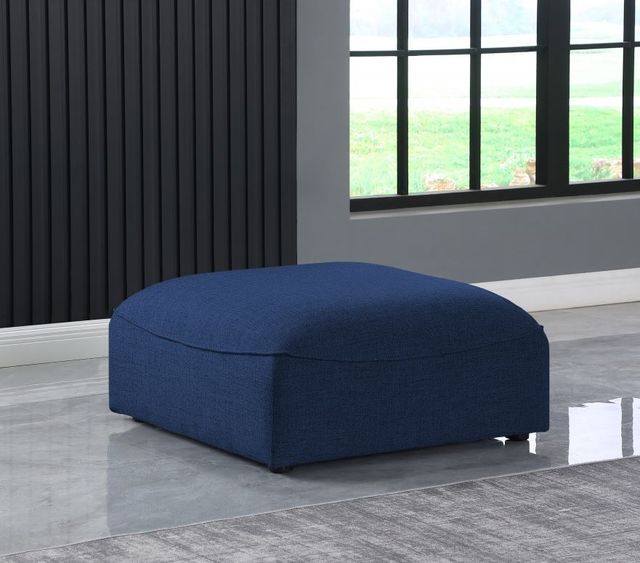Meridian Furniture Miramar Navy Ottoman-3