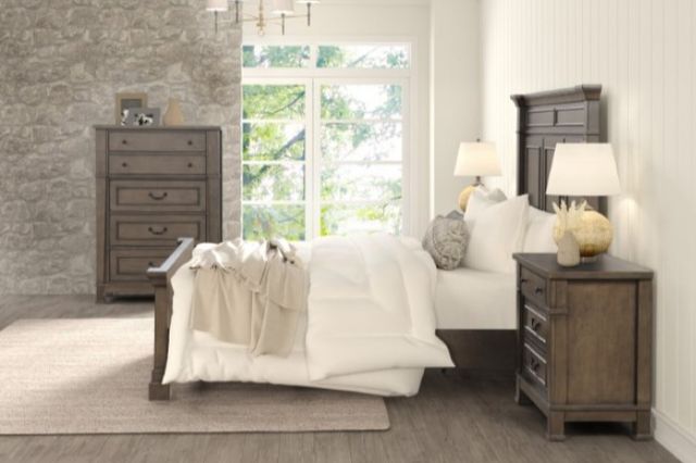 Furniture of America® Huddersfield 4-Piece Dark Walnut Queen Bedroom Set-2