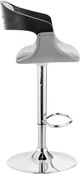 Armen Living Benson Gray/Chrome Adjustable Bar Stool-3