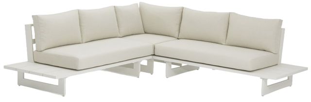 Meridian Furniture Maldives 3-Piece Cream Aluminum/Fabric Outdoor Modular Sectional-0
