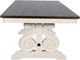 Sunny Designs™ Carriage House Charcoal Gray Trestle Table with Weathered Crème Frame-4