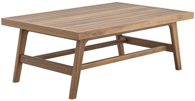 New Classic® Home Furnishings Ashton Brown Acacia Outdoor Patio Coffee Table-0