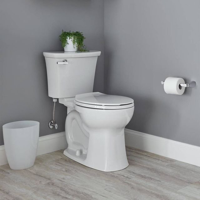 American Standard Edgemere® White Two-Piece Chair-Height Round-Front Toilet Less Seat 1.28 gpf/4.8 Lpf-1
