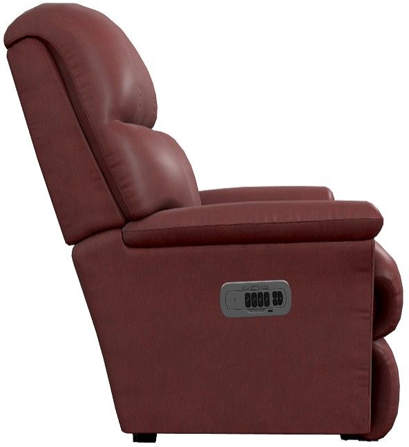 La-Z-Boy® Reed Wine Leather Power Wall Recliner with Headrest and Lumbar-3