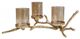 A & B Home Twig Gold Luster Glass 3-Pillar Holder-0