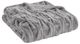 Olliix by Madison Park Luxury Ruched Fur Grey Throw-0