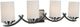 YHD Chrome/White Opal 4-Light Incandescent Bathroom Vanity Lighting-0