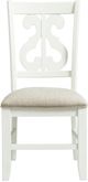 Elements International Stone White Dining Chair-1