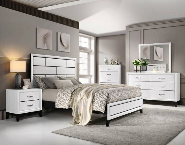 Homelegance® Davi White Eastern King Panel Bed-1