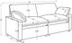 Coaster® Collins Black Modular Power Loveseat-3