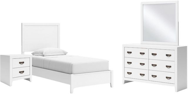 Binterglen 6 Piece Twin Panel Bedroom - White Binterglen 6 Piece Twin Panel Bedroom - White