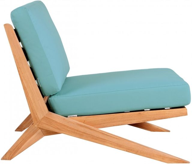 Meridian Furniture Tahiti Sea Blue Fabric Outdoor Accent Chair-2