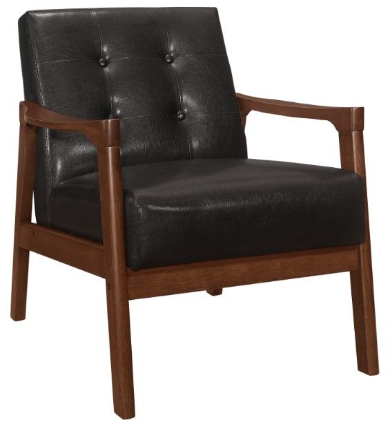 Homelegance® Alby Dark Brown/Dark Walnut Accent Chair-0