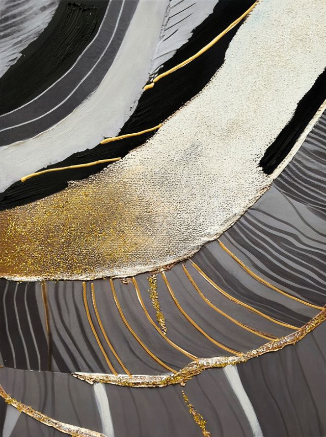 Classy Living Gilded Currents Wall Art -0