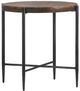 Dovetail Furniture Casoria Antique Medium Brown Side Table with Black Base-0