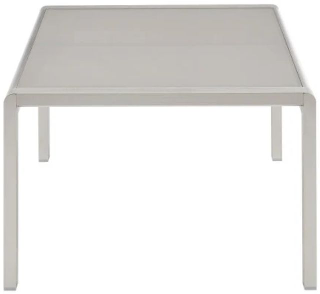Linon Key Largo Gray Aluminum Glass Top Outdoor Coffee Table-4