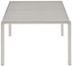 Linon Key Largo Gray Aluminum Glass Top Outdoor Coffee Table-4