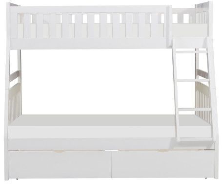 Homelegance® Galen White Youth Twin/Full Storage Bunk Bed-2