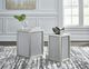 Signature Design by Ashley® Traleena 2-Piece Mirrored Top Nesting End Table with Silver Base Set-4