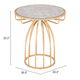 Zuo® Modern Silo Mirror Top Side Table with Gold Base-4