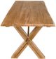Bassett® Furniture Customizable Crossbuck Live Edge 72" Dining Table with Extendable Leaves-3