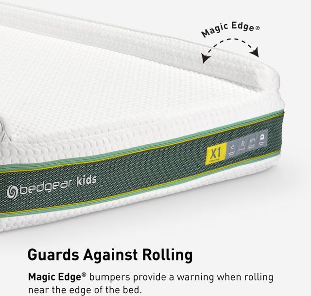 BEDGEAR® X1 Kids Performance® 8" Foam Firm/Soft Tight Top Double-Sided Twin Mattress-3