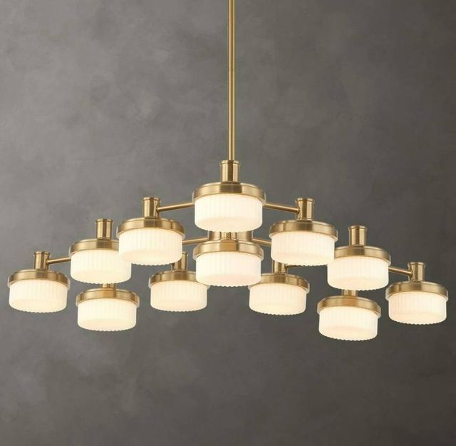 Uttermost® Wedge Warm Brass 12-Light LED Chandelier-1