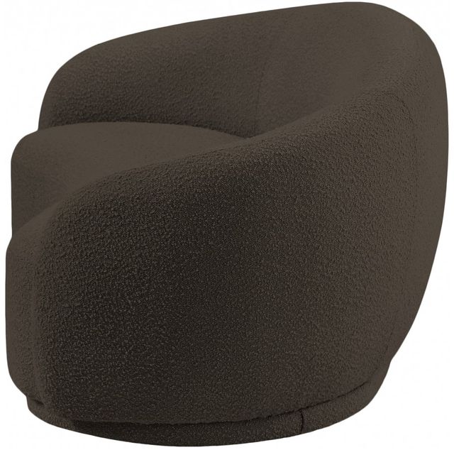 Meridian Furniture Hyde Brown Boucle Fabric Loveseat-2
