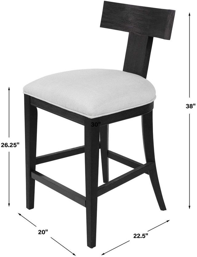 Uttermost® Idris Charcoal Counter Stool-2