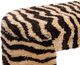 TOV Furniture Zebra Brown Striped Tufted Bench-4