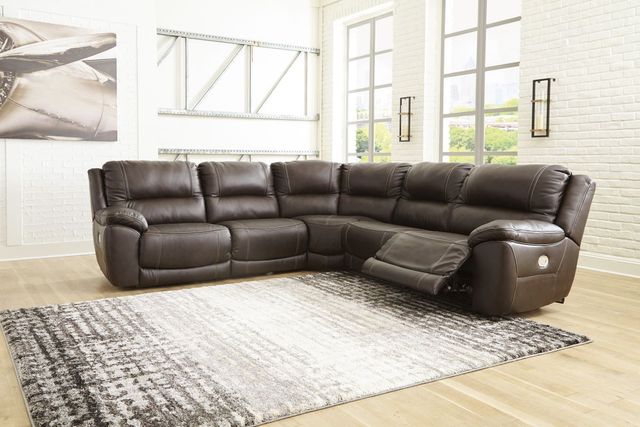 Signature Design by Ashley® Dunleith 5-Piece Chocolate Power Reclining Sectional-6