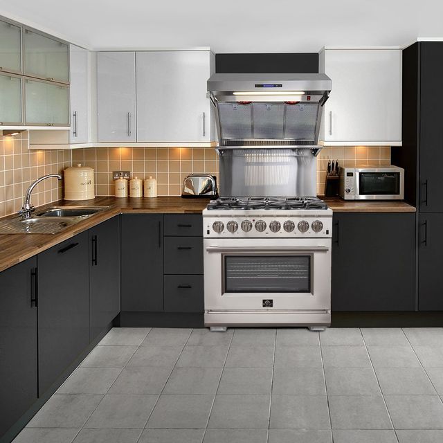 FORNO® Alta Qualita 36" Stainless Steel Pro Style Dual Fuel Range-8